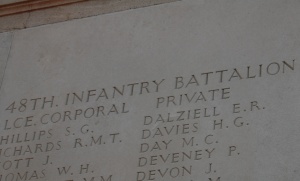 Ernest Rhule Dalziell was only 18yrs old. His name was right up the top of the memorial.