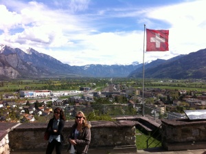 Commanding view from Sargans Castle over the Rhine Valley