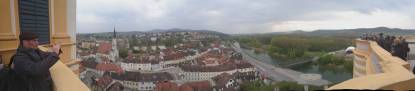 The town of Melk from the Abbey